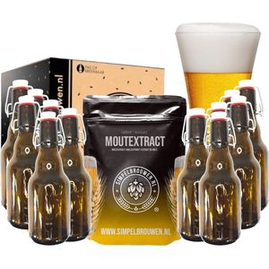 SIMPELBROUWEN® - Bottelset met Tripel Bierpakket - Bierbrouwpakket - Zelf bier brouwen pakket - Startpakket - Gadgets Mannen - Cadeau - Cadeau voor Mannen en Vrouwen - Bier - Verjaardag - Cadeau voor man - Verjaardag Cadeau Mannen