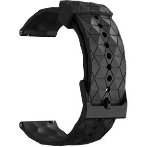 20mm Zwart Sportief Siliconen Horlogeband universeel - Band aanzet 20 mm - Horlogebandje Voor een Analoog of smartwatch Horloge