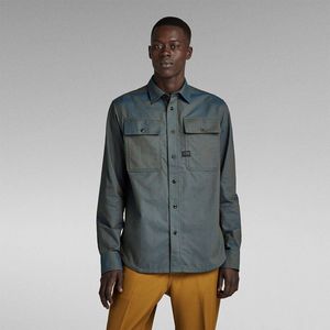 G-star Cpo Regular Fit Shirt Met Lange Mouwen Blauw M Man