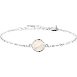 Selected Jewels Pearl Armband  (Lengte: 19 cm) - Parelmoer,Zilver