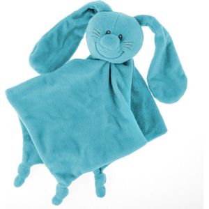Kibooo Knuffeldoekje Konijn - Doudou - Blauw - 30x30 cm
