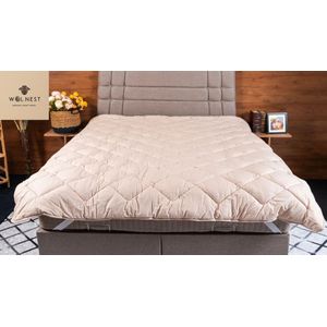 %100 Wollen ""Beige Kleur"" Dekbed – Perfect voor Slaapkamer en Koude Winterdagen, Ideaal Cadeau