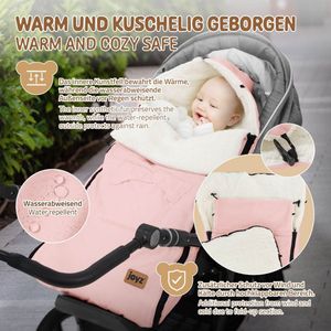 Baby Voetenzak 94x48x10 cm Roze Polyester Joyz