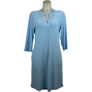 Angelle Milan – Travelkleding voor dames – Lichtblauwe Effen Jurk – Ademend – Kreukherstellend – Duurzame jurk - In 5 maten - Maat XXL