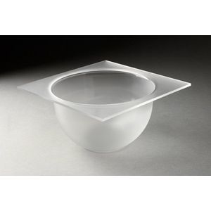 Rosseto Inzetschaal Medium Round Bowl Insert 21 x 21 cm - Hoogte 13 cm - Frosted Acrylglas - Model MBT1432