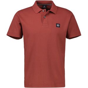 Lerros Poloshirt Poloshirt In Zachte Wafelpique Kwaliteit 2543204 331 Earth Red Mannen Maat - M