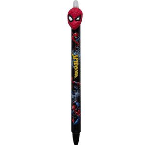 Uitwisbare pen - erasable pen - the avengers - spider-man - spiderman - zwart - met smiley - back to school - schoolbenodigdheden - trend