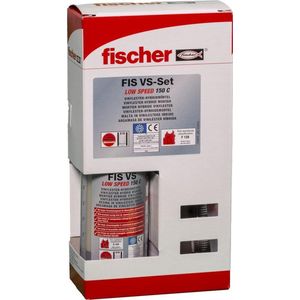 fischer FIS VS 150 C Injectiemortel set incl. 6 injectiehulzen en 2 mengtuiten