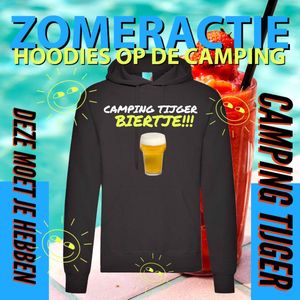 Hoodie camping - Grappige Hoodie Camping tijger biertje - Hoodie Zwart - Maat XXXL