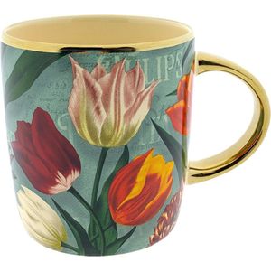 Beker Pretty Tulps - Groen - Souvenir Beker - Souvenir Mok - Een Stuk