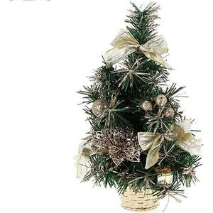 30 cm Table Tree met Kerstmisbloem - Champagne - Plastic - groen - Champagne - Champagne - SILUMEN
