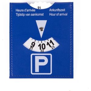 2 stuks Blauwe Parkeerkaart / Parkeerschijf 10 x 12 cm.