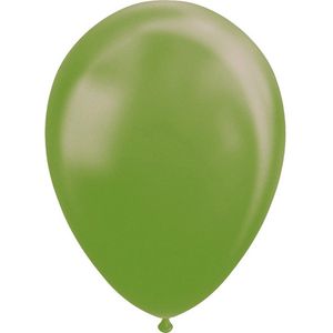 Ballonnen metallic groen 100 stuks