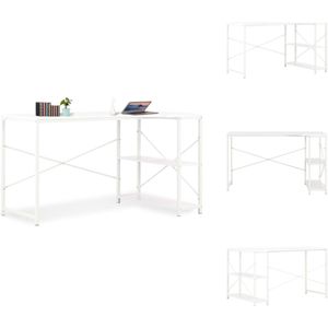 vidaXL Computertafel - Computertafels - Computerbureau - Computerbureaus - Computerbureau 120x72x70 cm wit