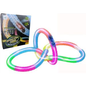 Changeable 210 Delig Tube Tracks - Buizen Racebaan - Twister Tubes - Glow In The Dark - Flexibele Tracks - Racen - Bouw je Eigen baan - 210 Delig