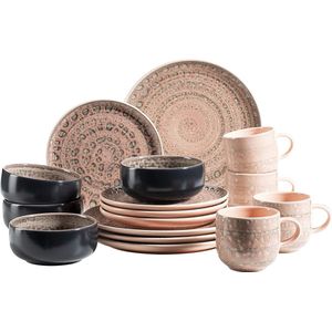 Luxe Servies - serviesset  4 personen - dinnerset - borden, schalen, mokken set - duurzaam - premium kwaliteit