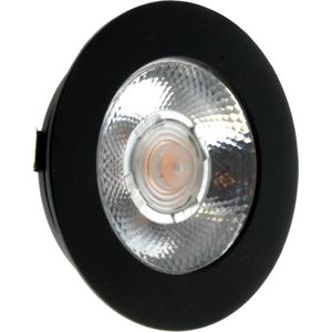 EcoDim - LED Spot Keukenverlichting - ED-10046 - 3W - Warm Wit 2700K - Dimbaar - Waterdicht IP54 - Onderbouwspot - Meubelspot - Inbouwspot - Rond - Mat Zwart
