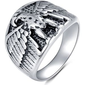 Twice As Nice Ring in edelstaal, adelaar 62
