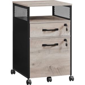 Ladekastje - Ladekastje bureau - Ladeblok op wieltjes - Bureaukastje - Ladenkastje - Nachtkastje - Kantoor - Verrijdbare ladekast - Slot - Archiefkast Kantoor Kast - Office Rolcontainer Voor Onder Bureau - Mobiele Bureau Kast - Afsluitbaar - E-Book