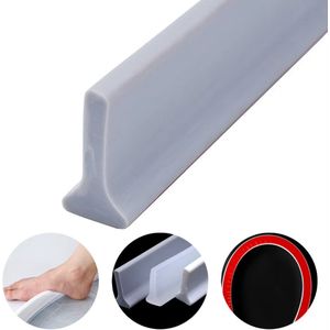 Badkamer Waterbarrière Strip - Douchedrempel 200 cm - Zelfklevende Siliconen Waterstopper - Waterstopper Tegen Waterlekkage - Waterkering voor Douche, Bad en Keuken - Wit
