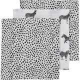 Meyco 3-pack luiers Zebra animal/Cheetah - black