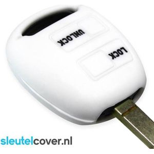 Autosleutel Hoesje geschikt voor Lexus - SleutelCover - Silicone Autosleutel Cover - Sleutelhoesje Wit