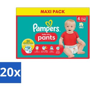Pampers - Baby-Dry Pants - Luierbroekjes - Maat 4 (9-15 kg) - Extra Droog - 90 Luiers - Bulkverpakking - 20 stuks