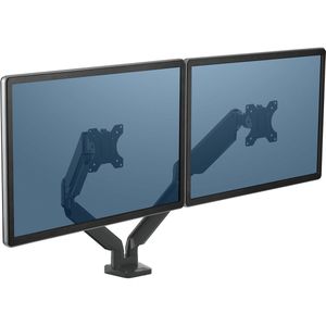 Fellowes Platinum monitor arm - 2 schermen - gasveer - zwart