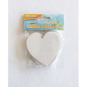 Aureuo - DIY magneten - schilder je eigen magneten - hart - 7,5 x 7,5cm - 4 stuks