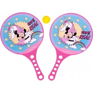 Disney Strandtennisset Minnie Mouse 3-delig Roze/blauw