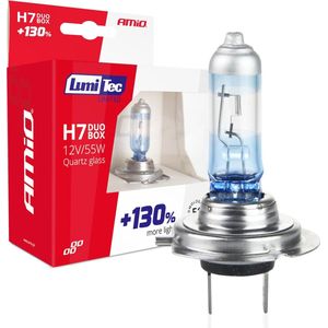 AMiO LumiTec Silver Halogeen Dimlicht +130% H7 12V 55W (set)