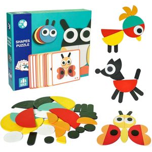 Houten puzzel voor peuters van 1 tot 3 jaar, Montessori-speelgoed voor kinderen vanaf 2 jaar (dier)