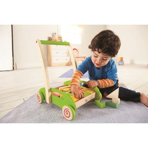 Hape Loopwagen Blokkenkar - Speelgoed 1 jaar