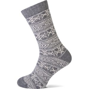 Homesocks sokken met wol - Warme huissokken - 42 - Grijs.
