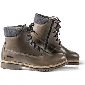Fellhof TIMBA+ warme winterschoenen heren maat 45 – grijs – gevoerde schoenen – glad nubuckleer - lamswol – lamsleer – ademend – temperatuurregulerend - antislipzool