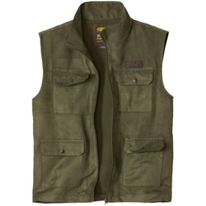 ATLAS FOR MEN - Suédine reporter bodywarmer Aventurier - Heren - Verkrijgbaar in grote maten - 3XL