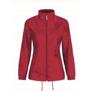 Dames regenkleding - Sirocco windjas/regenjas in het rood - volwassenen XS (34) rood
