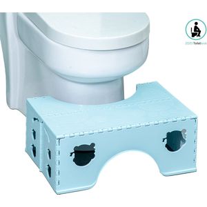 ZOZO ToiletSquat® - WC krukje - Pottyopstapje - Opstapkrukje - Squatty WC kruk - Opvouwbaar - Blauw - Anti-slip - 40X30X18CM