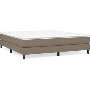 vidaXL - Bedframe - Taupe - Stof - Zonder Matras