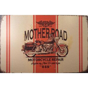 Retro plaat ""Mother road
