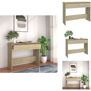 vidaXL Wandtafel - Wandtafels - Tafel - Consoletafel - Wandtafel 100x35x76,5 cm bewerkt hout sonoma eikenkleurig