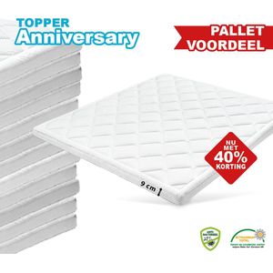 Topdekmatras/Topper Anniversery 180 x 210 Luxe Tencel Tijk 9 cm dik