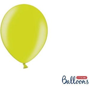 Strong Ballonnen 12cm - Metallic Lime groen - 100 stuks