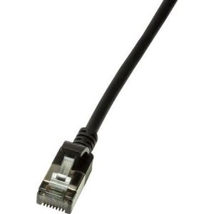 CAT6a U/FTP Ultraflex, 100% koper, zwart, 1M - Netwerkkabel - Computerkabel - Kabel