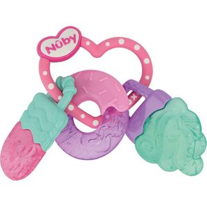 Nûby - IcyBite Snoepjes Bijtspeeltje - Verkoeling & Comfort voor Doorkomende Tandjes - Roze - 3m+