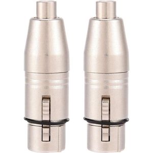 XLR 3 Pin Female to RCA Female Audio Microphone Connector Changer Adapter - Pack of 2 .