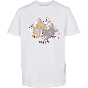 Disney The Aristocats - Aristocats Hello Kinder T-shirt - Kids 158 - Wit