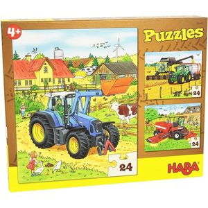 Tractor & Co. Puzzels (24 stukjes) - Speelgoed | Wooden Toys