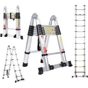 DailySupplies® Telescoopladder - Vouwladder - Telescoopladder Aluminium