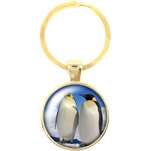Sleutelhanger Glas - Pinguins
